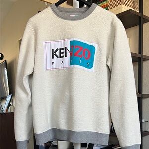 Kenzo Cream and Gray Crewneck Sweater